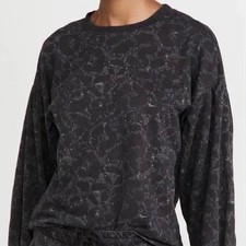 Z Supply Women's Ulla Sweatshirt Medium Tonal Mottled Gray Loungewear Comfy NWT