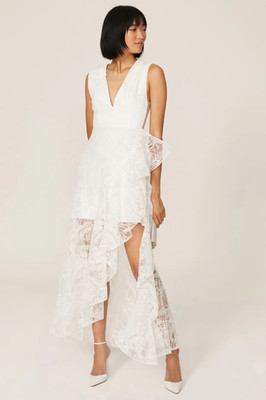 Embroidered Lace Dress ONE33 SOCIAL WHITE SIZE 6 MSRP $440.00