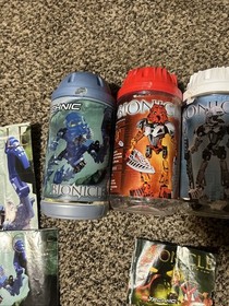 LEGO Bionicle Lot Toa Nuva Parts Lot 2002 w/ Canisters & Manuals