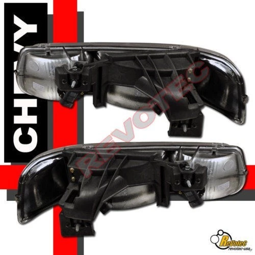 Faros y luces de parachoques negros 99-02 Chevy Silverado 00-06 Tahoe Suburban Foto 2 de 3