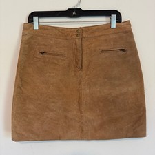 Wilson leather maxima skirt woman s size 8 tan mini skirt damaged see photos
