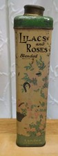 Antique Lander Lilac  Roses Talcum Powder Fifth Avenue New York Tin