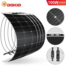 Dokio 12V 400W Flexible Bendable Solar Power Panels Charger For Camper Trailer