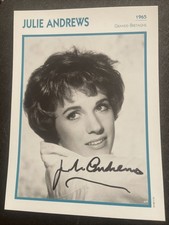 Vintage Julie Andrews Autograph Signature Cinema Postcard