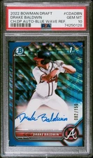 2022 Bowman Draft Drake Baldwin #CDADBN Blue Wave /150 PSA 10 GEM ROY?