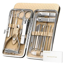 Women Men Manicure Pedicure Set Finger Toe Nail Clippers Scissors Grooming Kit