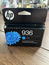 HP 936 Cyan Original Ink Cartridge OfficeJet 9120 9130 9730 Exp 2027 Sealed