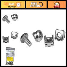 100-Pack M6 12mm Screws  Square Hole Cage Nuts with Tool - Server Rack Hardware