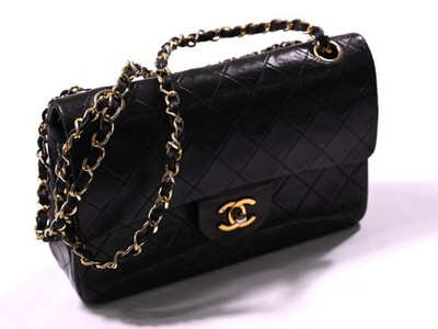 Chanel Vintage 90s Classic Small Double Flap Bag in Black | eBay