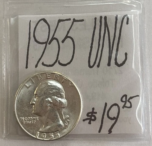 1955 Washington Silver Quarter UNC! ENN Coins