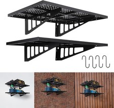 Floating 2-Pack 2x3ft / 1.6x4ft Wall Shelf Garage Storage Shelving Rack Wall