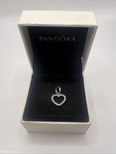 PANDORA Be My Valentine Heart Pendant Pink CZ Sterling Silver Retired