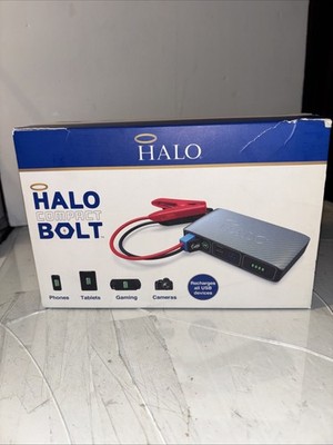 Halo Jump Start Cars Or Recharge USB Devices Phones Gaming W/Jumper Cables New.