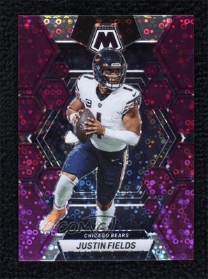 2023 Panini Mosaic No Huddle Purple Mosaic Prizm 14/50 Justin Fields #33 11xg