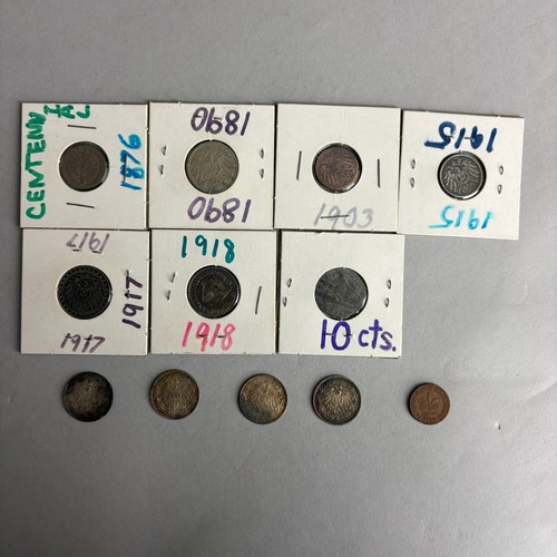 German Empire Coin Collection Lot Half Marks Pfennigs & WWI Notgeld
