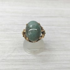 K18 Ring with Green Stone 5.1G Used
