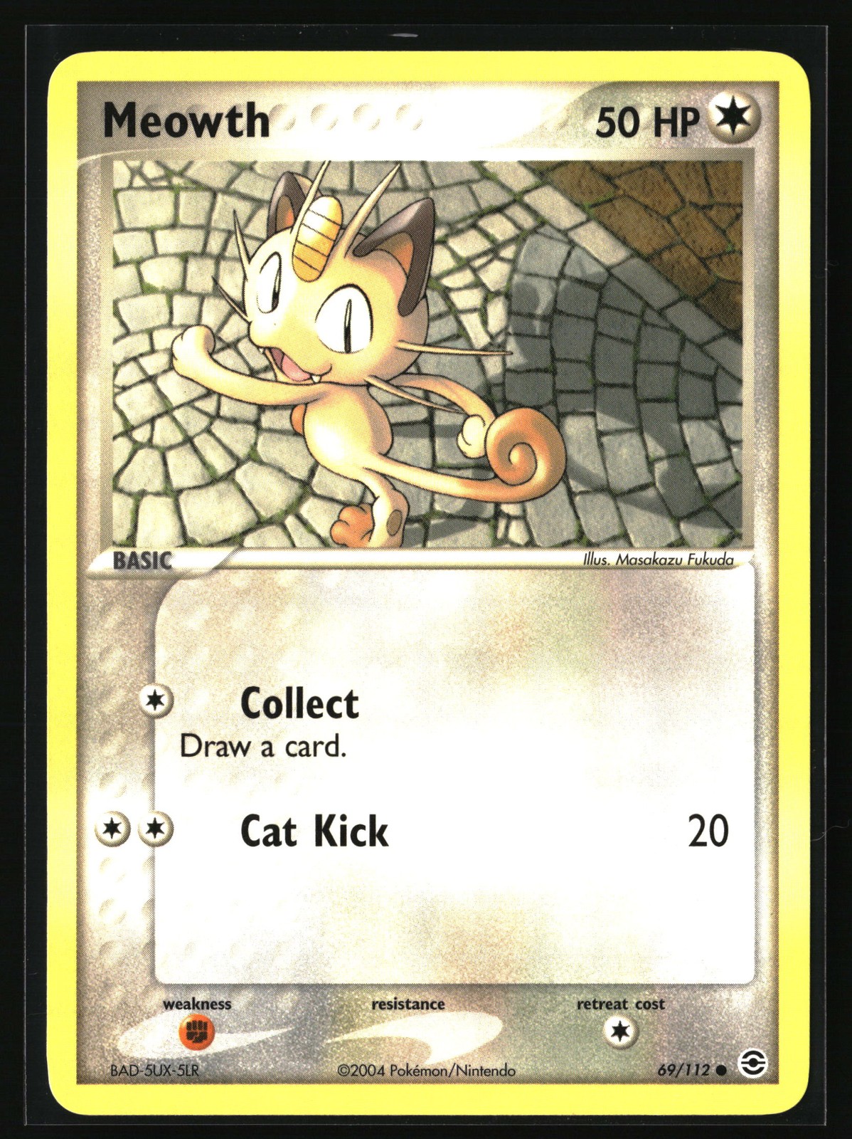 Meowth Common FireRed & LeafGreen 69/112 NM