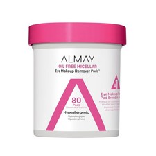 Almay Makeup Remover Pads, Micellar Gentle, Hypoallergenic, Fragrance-Free, 80