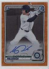 2020 Bowman Draft Chrome Picks Orange Refractor 24/25 Kaden Polcovich Auto 3hd