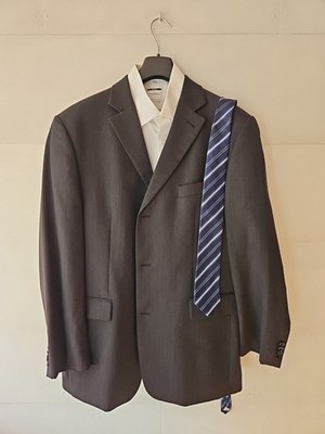 C. Comberti Anzug anthrazit Gr. 52 + Hemd + Krawatte, frisch gereinigt, Top 