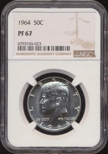 1964 Kennedy Half Dollar NGC PF 67