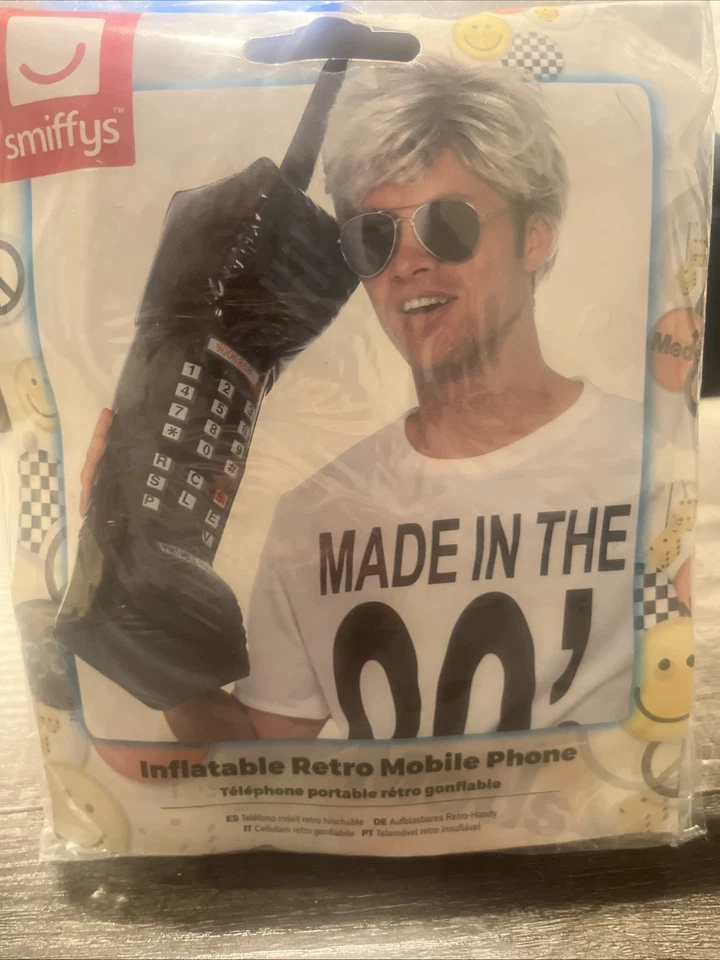 Smiffys Inflatable Retro Mobile Phone 90's Halloween Costume Accessory 35263 - Image 2 of 3