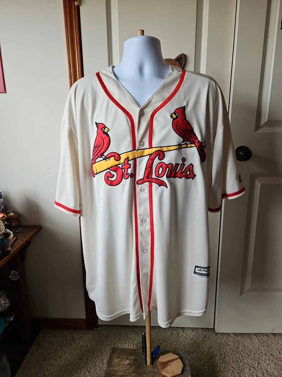 Maillot De Baseball St Louis Cardinals – Taille 2XL – Blanc – #1 – Cousu Majestueux