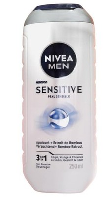 Nivea Men Sensitive Duschgel 250ml 3in1 Körper Haare Gesicht Bambusextrakt Mild