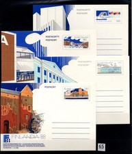 = 4X FINLANDIA 1988 - FDC - ARCHITETTURA - EDIFICI