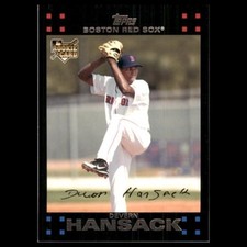 Devern Hansack Rookie #646 2007 Topps Boston Red Sox Baseball Card MLB NM. rookie card picture