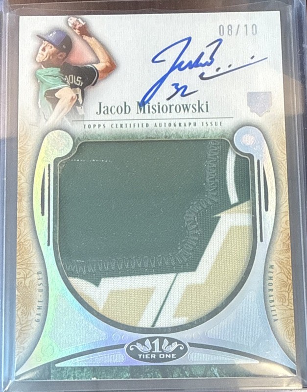 2026 Topps Tier One Jacob Misiorowski RC Rookie Prodigious Patches Auto /10