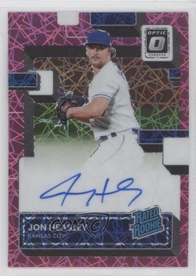 2022 Panini Donruss Optic Pink Velocity Prizm 12/49 Jon Heasley Auto RC 4z8