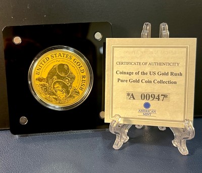 2022🔥1/200 Oz .999 Gold Proof Coin 1854 Liberty Half Eagle