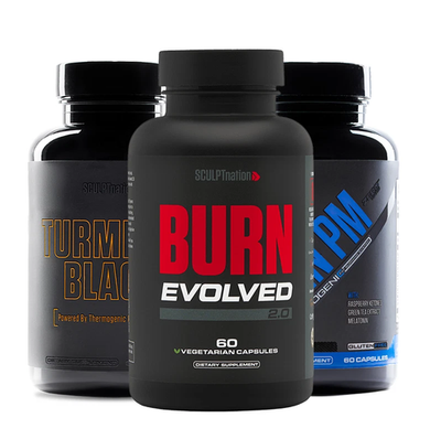 #ad Burn Evolved Burn Pm Turmeric Black FAT LOSS STACK Weight Sculptnation Set $59.95