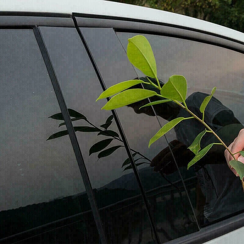 Kit de cubierta de calcomanía negra con postes de pilar para puerta piano para Hyundai Sonata 2011-2014 Foto 2 de 4