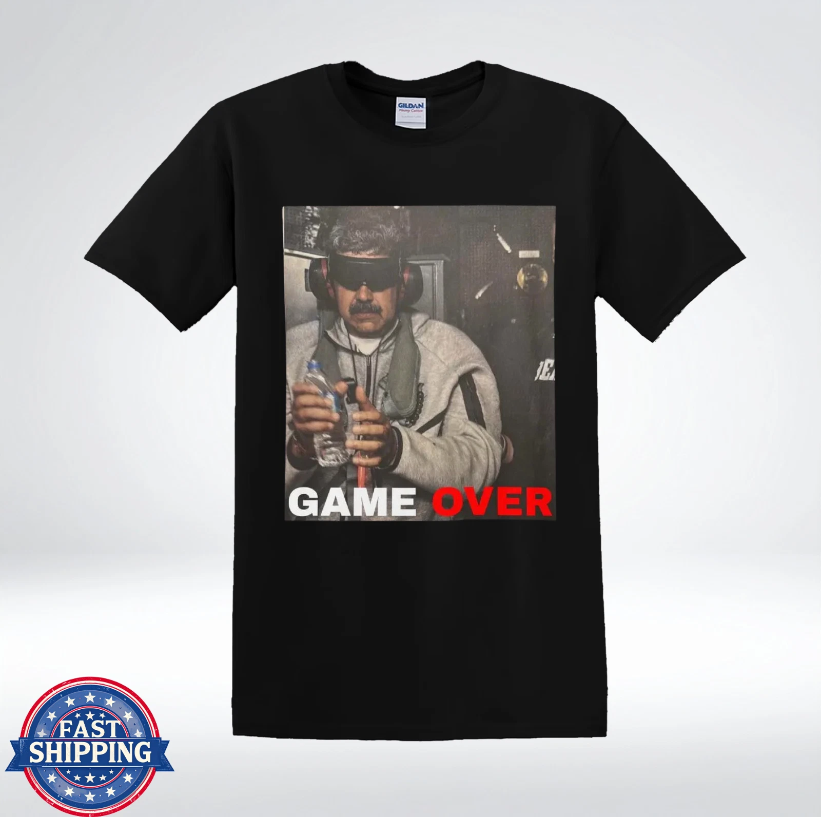 Game Over Political Satire Photo Style Graphic T-Shirt