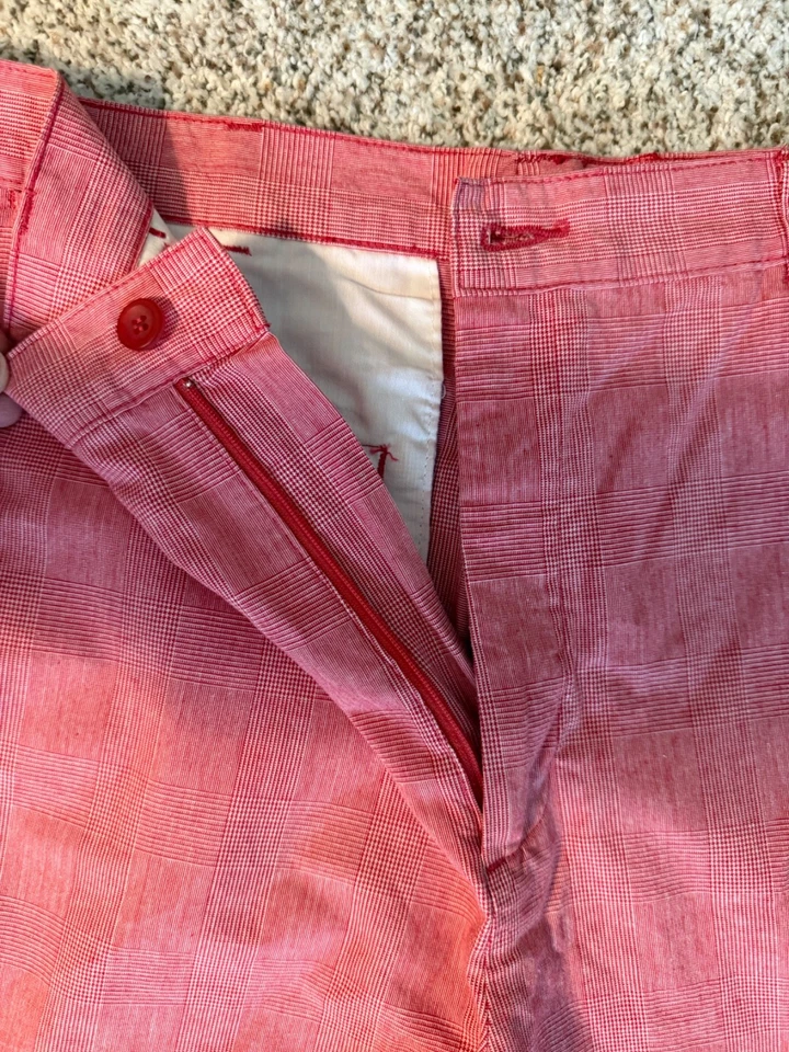Винтажные женские брюки-капри Dockers размер 14 красные клетчатые с высоким подъемом 100% хлопок коттеджкор - Изображение 4 из 4