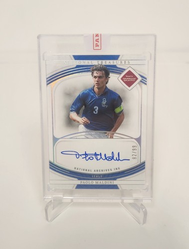 2022 Panini National Treasures Soccer On Card Auto PAOLO MALDINI #/99