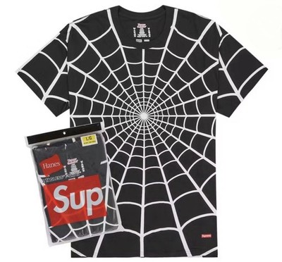 Herren L, Supreme x Hanes Spider-Man Tagless T-Shirts (2er Pack) ''Black''811936