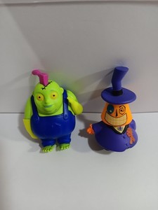 DISNEY THE NIGHTMARE BEFORE CHRISTMAS BEHEMOTH & THE MAYOR MINI BLACK LIGHT PVC