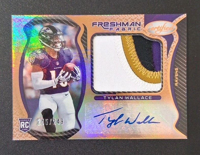 2021 Certified - #226 Tylan Wallace Rookie Patch Auto Numbered #’d /249 Ravens