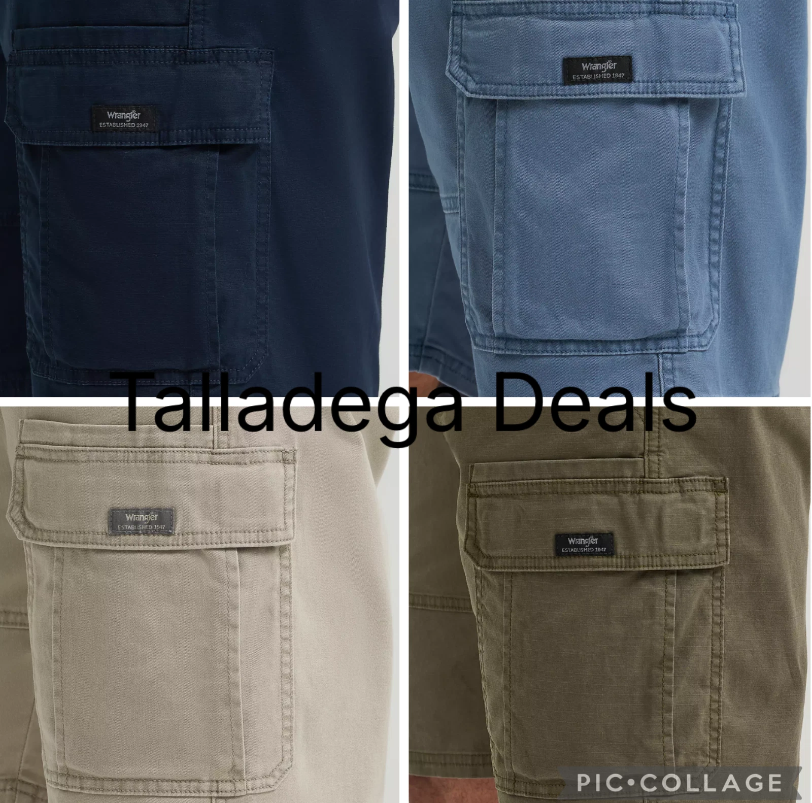 Mens Wrangler Cargo Shorts w Stretch Above Knee Relaxed Fit Blue Green Khaki Tan
Opens in a new wind