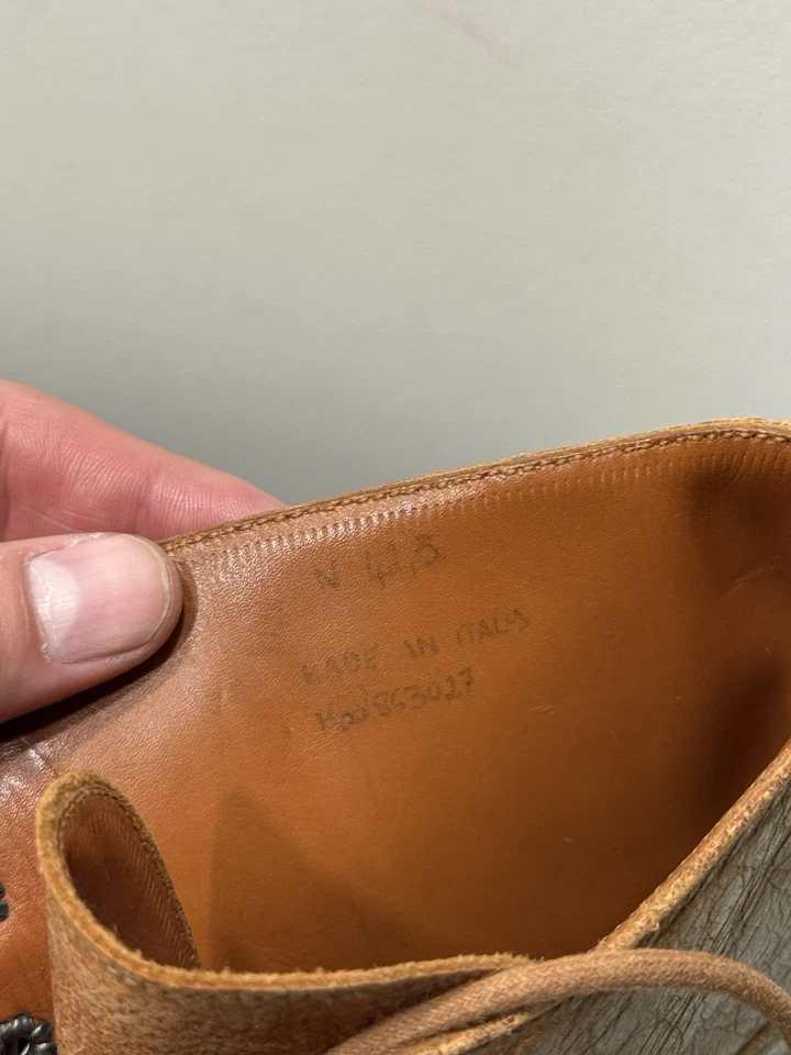 "Botas de cuero marrón vintage de los años 90 JIL SANDER hechas a mano en Italia 11"" pulgadas raras" Foto 3 de 4