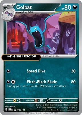 Pokemon Golbat 028/064 SV: Shrouded Fable Reverse Holofoil