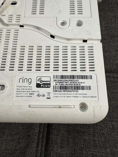 Ring Base Station US Home Security - White w/ Power Cable 4HB1U90EN0 *USED* - Picture 3 of 3