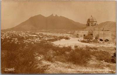 1940s MONTERREY, Nuevo Laredo MEXICO Real Photo RPPC Postcard ''PANORAMA'' Unused