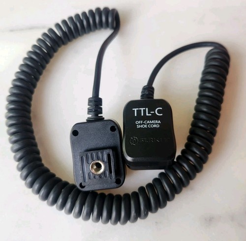 TTL Off Camera Flash Coiled Sync Hot Shoe Cord Cable TTL-C
