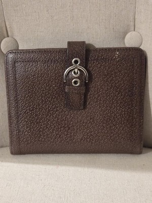 Vtg Franklin Covey dark Brown Leather  Organizer, Wallet,Passport 