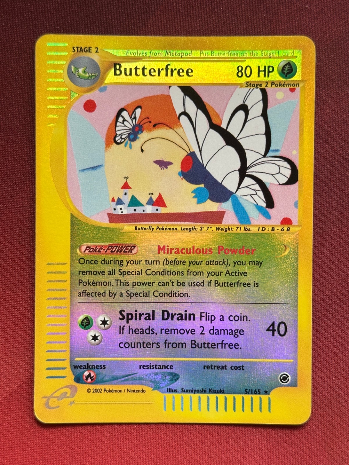 BUTTERFREE 5/165 Expedition REVERSE HOLO RH E-READER Pokemon TCG card VLP-NM