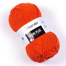 Yarnart Jeans Plus Orange Yarn For Summer Knits 55 Cotton 100G 160M